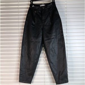 Zara faux leather high-waisted pants